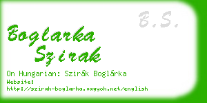boglarka szirak business card